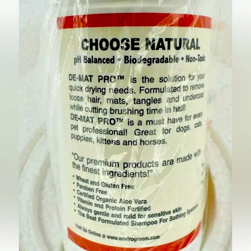 🚿ENVIROGROOM🚿 PROFESSIONAL DE-MAT PRO PET LEAVE IN CONDITIONER NIP